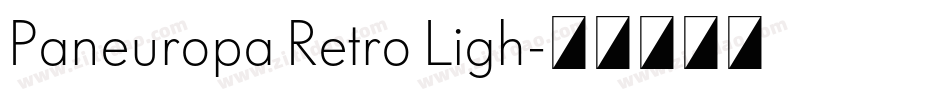 Paneuropa Retro Ligh字体转换